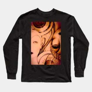 Art Deco two face spheres, Jacqueline Mcculloch Long Sleeve T-Shirt